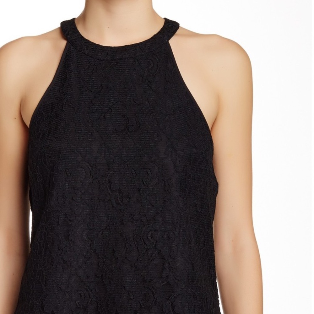 1.State Lace Black Halter Top Small